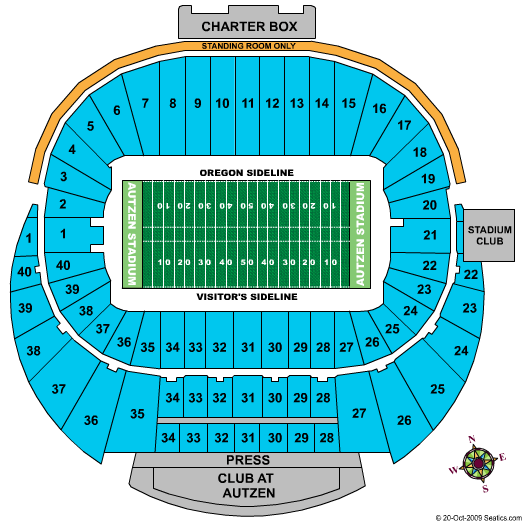 autzen stadium seating chart | UW Badgers Fan Travel | Official ...